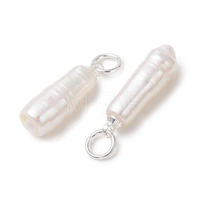 Natural Baroque Keshi Pearl Pendants PALLOY-JF05493-03-1