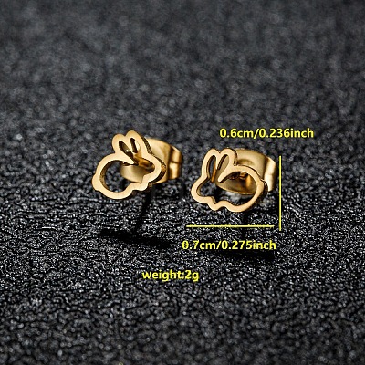 201 Stainless Steel Stud Earrings FS-WGB18B1-09-1