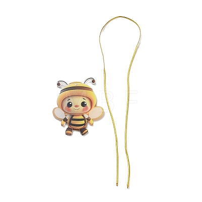 Cute Bees Acrylic Pendant Decoration LS-HJEW-G026-01B-1