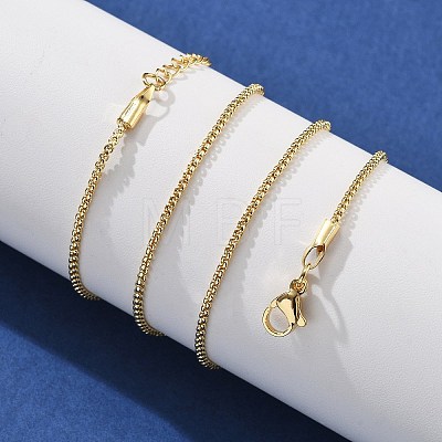 1.5mm Brass Box Chain Necklaces KK-K398-29G-1