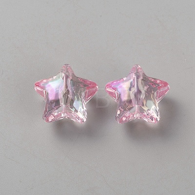 Star Transparent Acrylic Beads X-MACR-CJC0002-02B-02-1