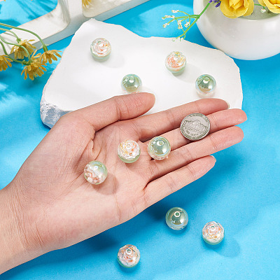 10Pcs Resin Beads PACR-TA0001-33D-1