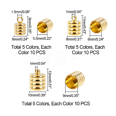 Brass Cord Ends KK-PH0004-51-1