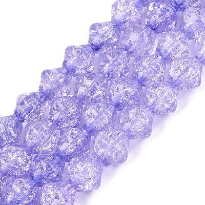 Transparent Crackle Glass Beads Strands GLAA-Q115-04A-05-1