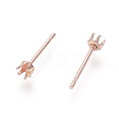 304 Stainless Steel Stud Earring Findings X-STAS-D448-087RG-3mm-1