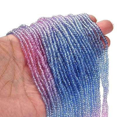 Transparent Painted Glass Beads Strands DGLA-A034-T1mm-A08-1