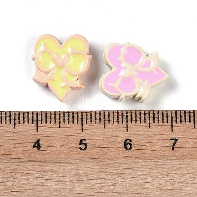 Column Rack Plating Spray Painted Alloy Beads with Enemal for Jewelry Making PALLOY-O004-07B-1