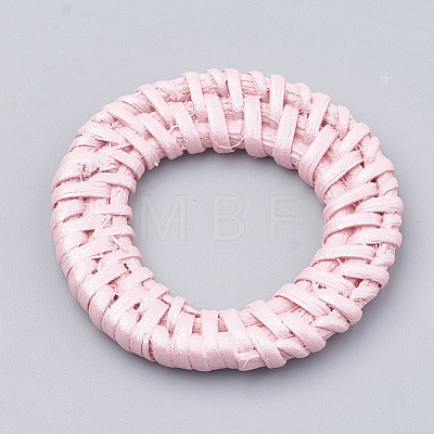 Handmade Spray Painted Reed Cane/Rattan Woven Linking Rings X-WOVE-N007-01D-1