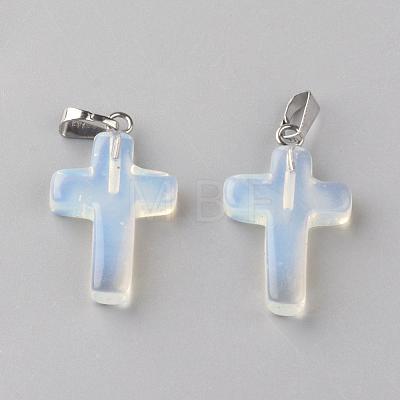 Synthetic Opalite Pendants G-J354-10-1