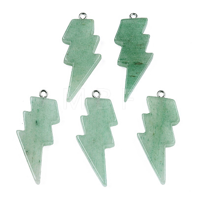 Natural Green Aventurine Pendants G-N332-53-A18-1