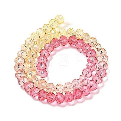 Transparent Painted Glass Beads Strands DGLA-A034-T6mm-A07-1