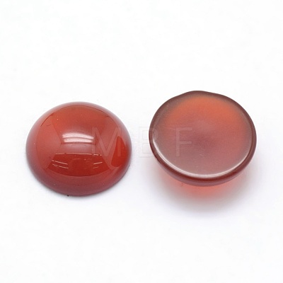 Natural Carnelian Cabochons G-P393-R37-12mm-1