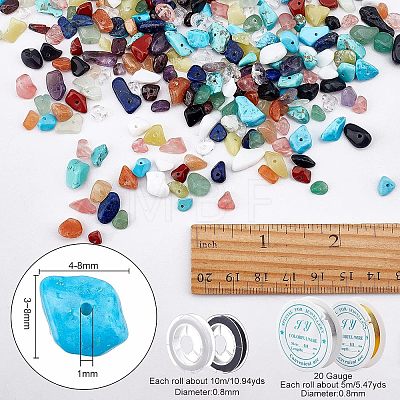  DIY Stretch Bracelets and Wire Wrapped Pendants Making Kits DIY-NB0001-99-1