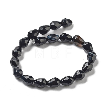 Natural Black Agate Beads Strands G-P520-B15-01-1