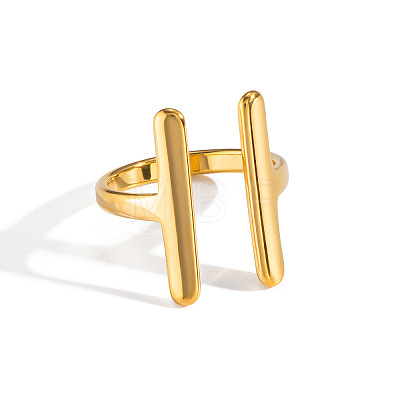 304 Stainless Steel Cuff Open Rings for Women EM2945-1-1
