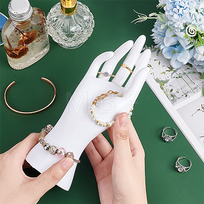 Plastic Mannequin Hand Jewelry Display Holder Stands RDIS-WH0009-014-1
