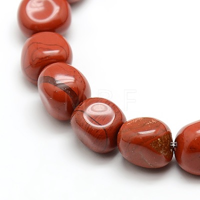 Nuggets Natural Red Jasper Beads Strands G-P062-01-1