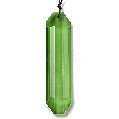 Glass Rectangle Hanging Suncatchers HJEW-P018-C07-1