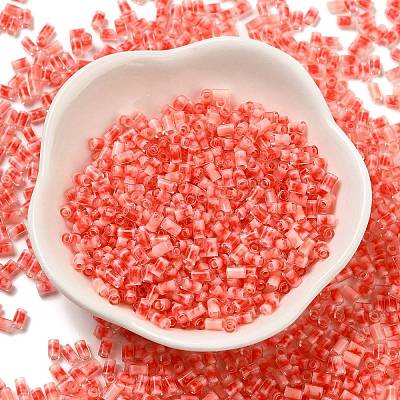 Two Tone Inside Colours Transparent Glass Seed Beads SEED-C004-05G-1