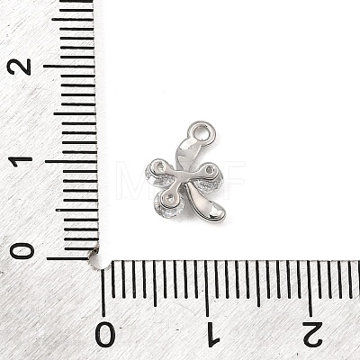 Brass Micro Pave Clear Cubic Zirconia Charms CU-CBA3D76-03P-02-1