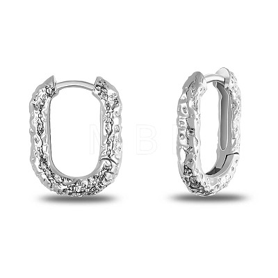 SHEGRACE Rhodium Plated 925 Sterling Silver Huggie Hoop Earrings JE908A-1