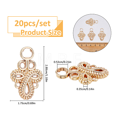 20Pcs Knot Zinc Alloy Adjustable Jean Button Pins FIND-FH0017-91G-1