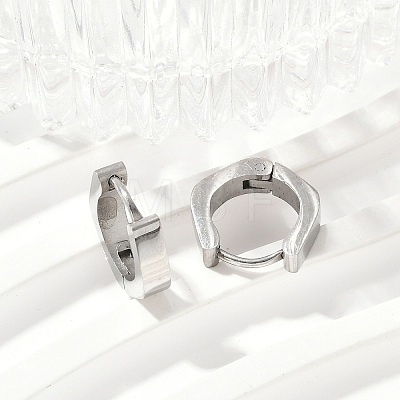 304 Stainless Steel Polishing Effect Hoop Earrings EJEW-M001-35P-1