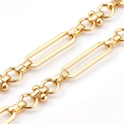 Brass Link Chain Necklaces NJEW-JN03365-1