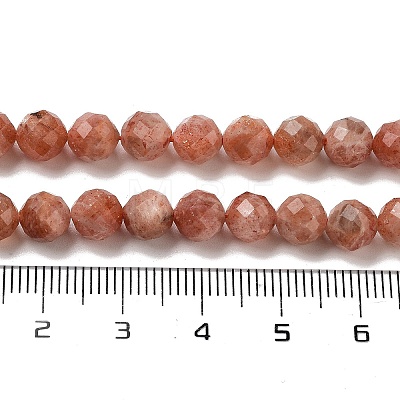 Natural Gold Sunstone Beads Strands G-B088-C21-06-1