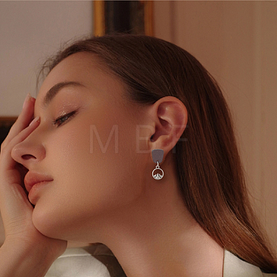 60Pcs Wood Stud Earrings Finding EJEW-FI0003-33C-1