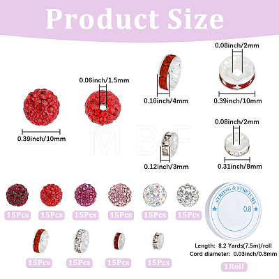 Valentine's Day DIY Beads Bracelets Making Kits DIY-PA0001-80B-1