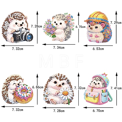 DIY Diamond Painting Hedgehog Pendant Decoration Kits PW-WGB7552-01-1