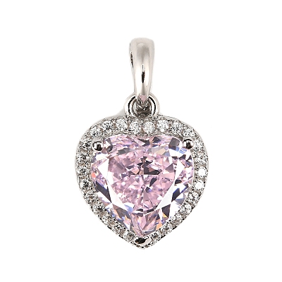 925 Sterling Silver Pave Cubic Zirconia Pendants STER-C015-01B-02-1