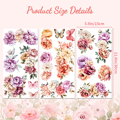 3 Sheets 3 Styles PVC Waterproof Decorative Stickers DIY-WH0404-041-1