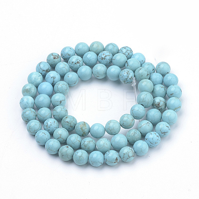 Synthetic Turquoise Beads Strands X-G-Q953-02-4mm-1