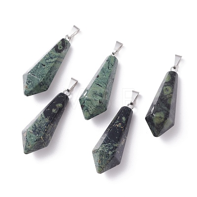 Natural Kambaba Jasper Pointed Pendants G-I314-02P-17-1