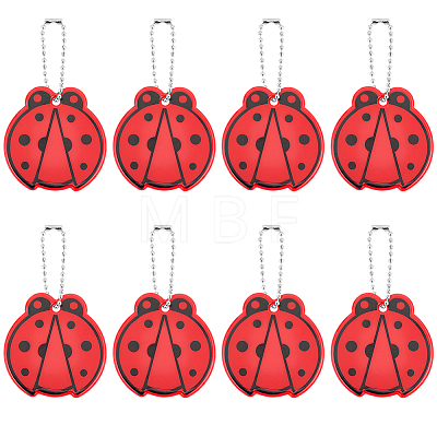 11Pcs PVC Plastic Ladybug Pendant Decorations HJEW-SC0003-22-1