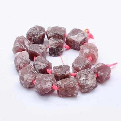 Natural Strawberry Quartz Beads Strands G-K203-66-1