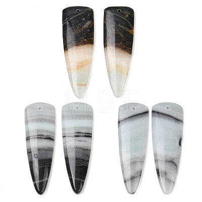 Natural Flower Amazonite Pendants G-K381-23B-1
