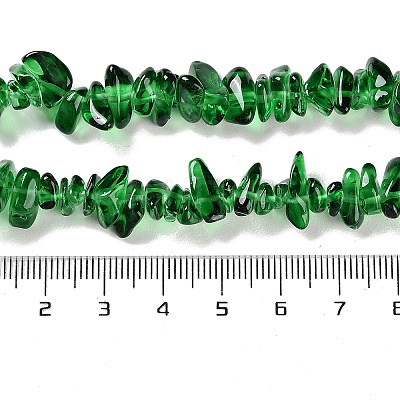 Spray Painted Transparent Glass Beads Strands GLAA-P060-01A-07-1