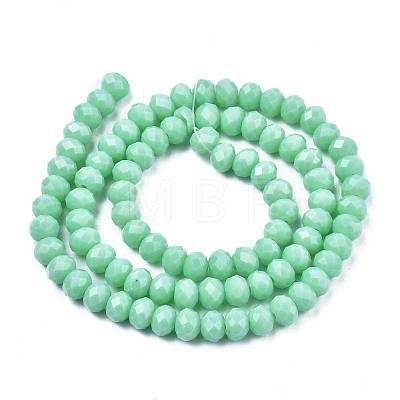 Opaque Solid Color Glass Beads Strands EGLA-A034-P6mm-D14-1