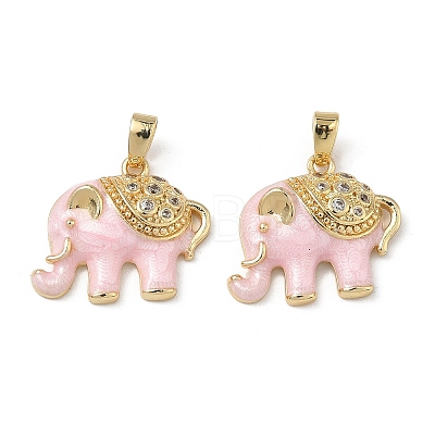 Brass Micro Pave Cubic Zirconia Pendants KK-F924-20B-G03-1