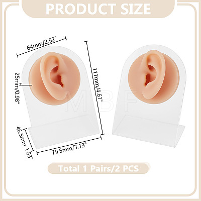 2 Sets 2 Styles Soft Silicone Ear Displays Mould ODIS-HY0001-04B-1