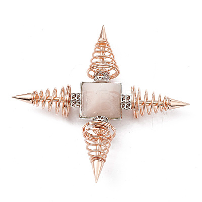 Rose Gold Brass Spritual Energy Generator DJEW-P003-01RG-01-1