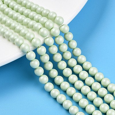 Baking Painted Pearlized Glass Pearl Bead Strands HY-N002-5mm-B02-1