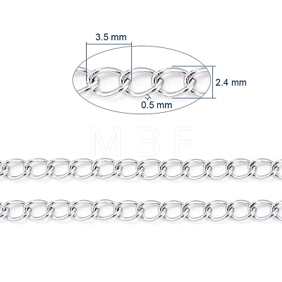 304 Stainless Steel Curb Chains CHS-F006-04A-P-1