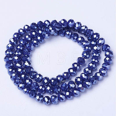 Electroplate Glass Beads Strands X1-EGLA-A034-P6mm-A11-1