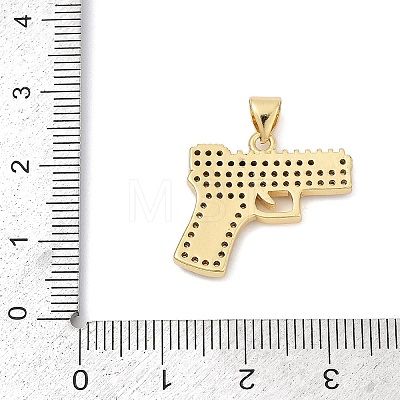 Brass Micro Pave Cubic Zirconia Pendants KK-U058-59A-G-1