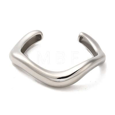 304 Stainless Steel Cuff Bangles BJEW-Q773-04P-1