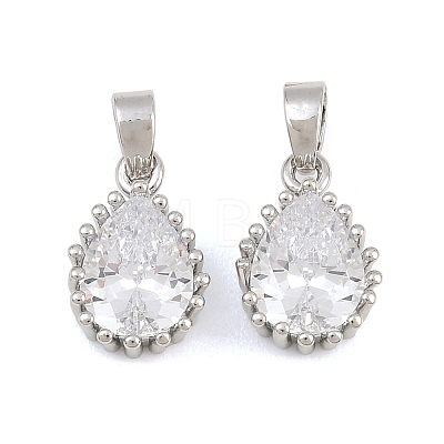 Brass Pave Cubic Zirconia Charms CU-CBA9AB3-01P-03-1